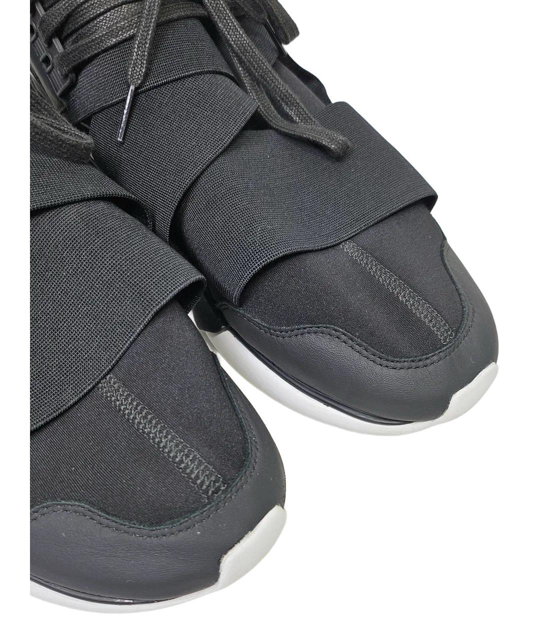 Y-3 Черные текстильные низкие кроссовки / кеды, фото 6