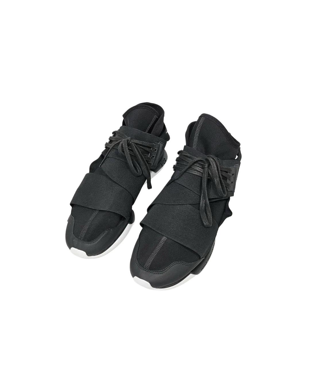 Y-3 Черные текстильные низкие кроссовки / кеды, фото 3