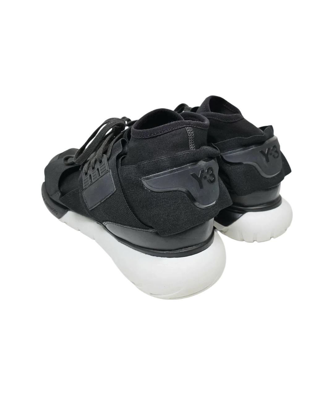 Y-3 Черные текстильные низкие кроссовки / кеды, фото 5