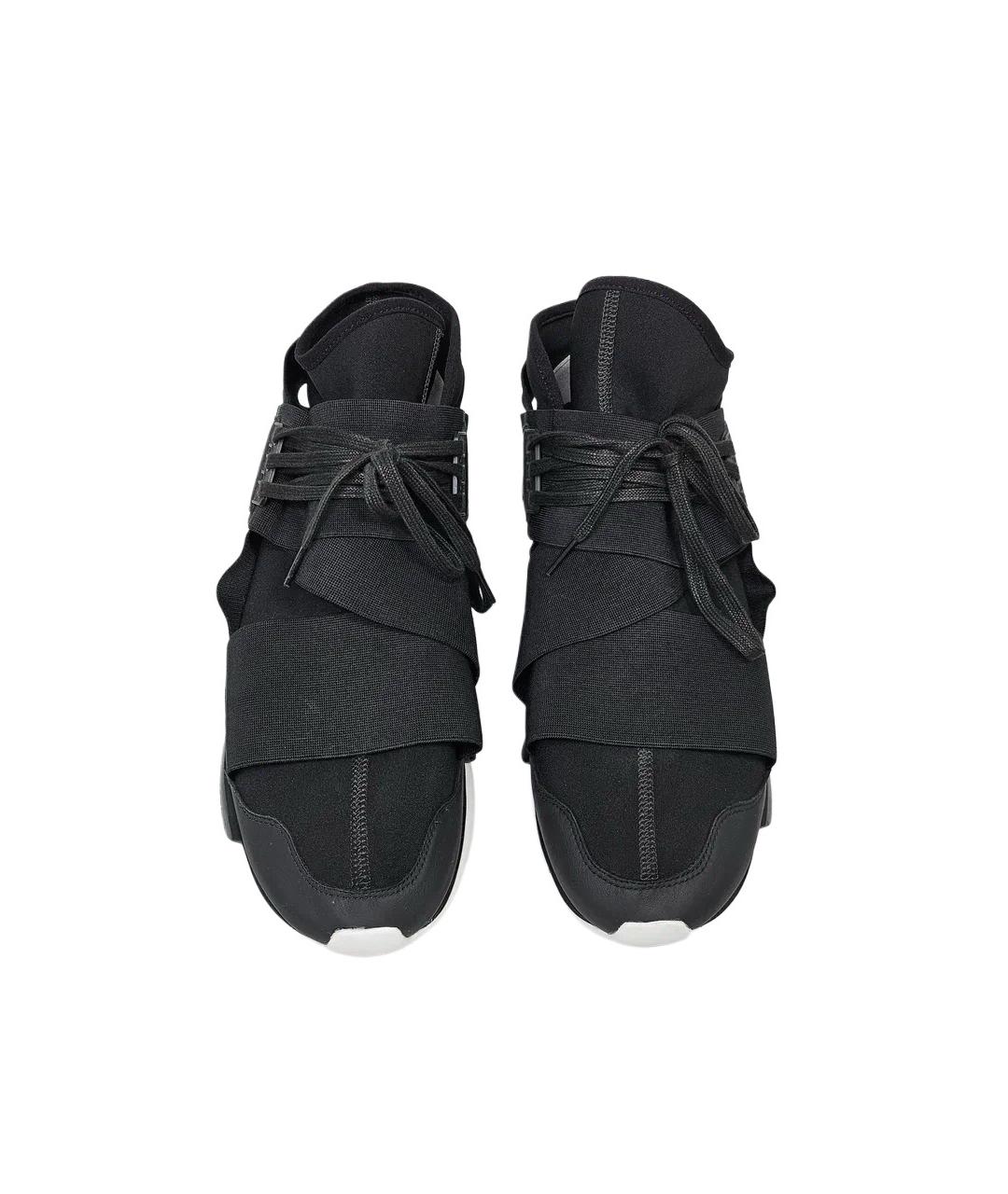 Y-3 Черные текстильные низкие кроссовки / кеды, фото 2