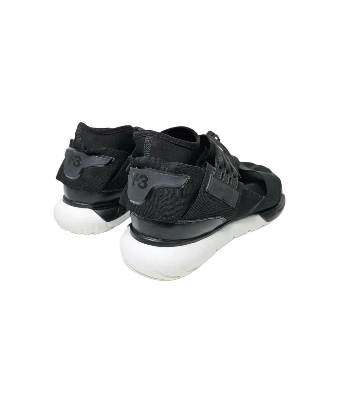 Y-3 Черные текстильные низкие кроссовки / кеды, фото 4