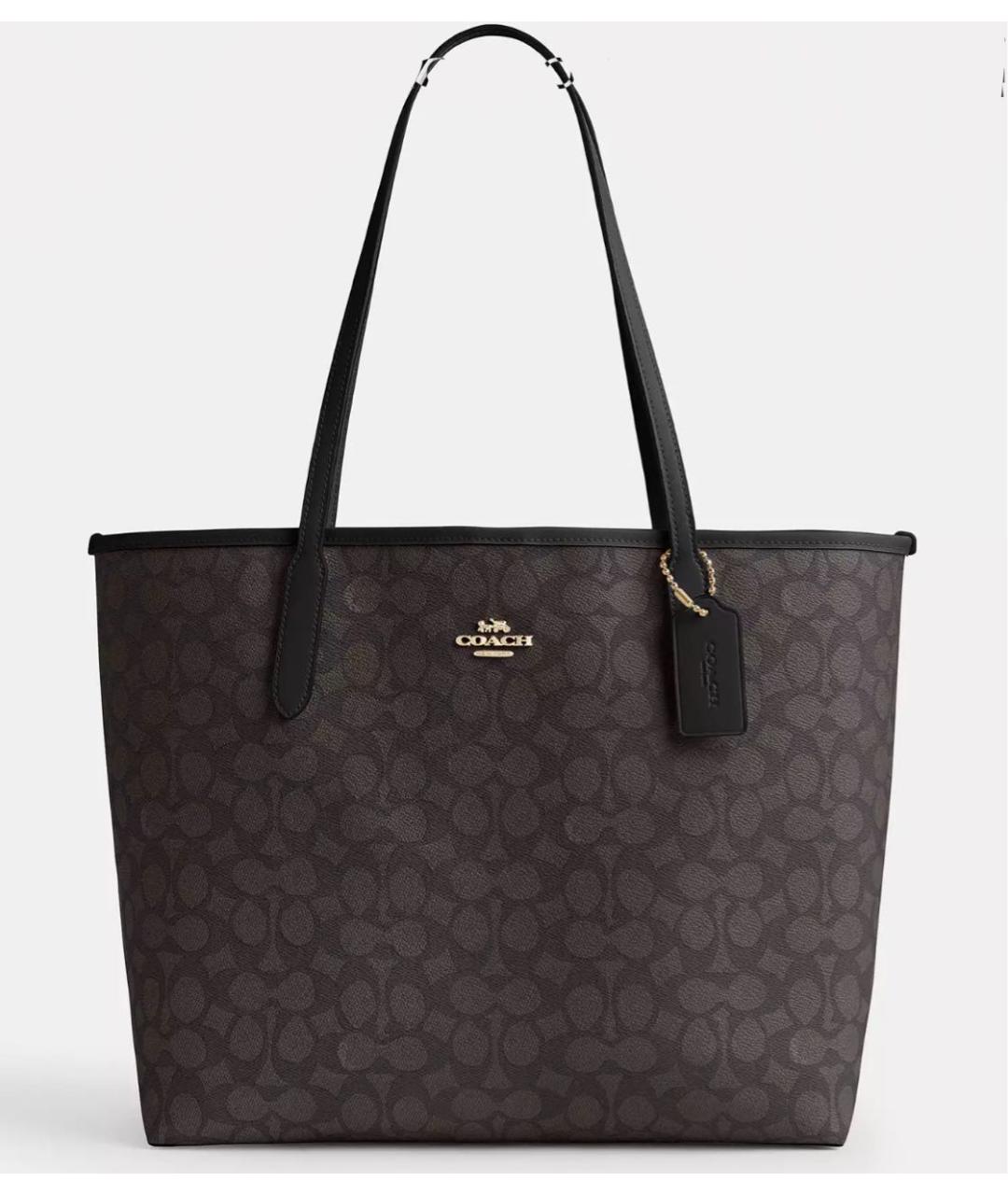COACH Коричневая сумка тоут, фото 8