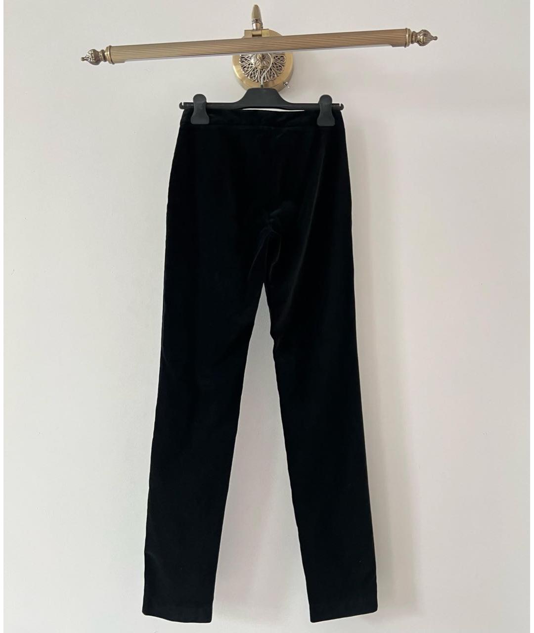 CHRISTIAN DIOR Черные хлопковые прямые брюки, фото 2