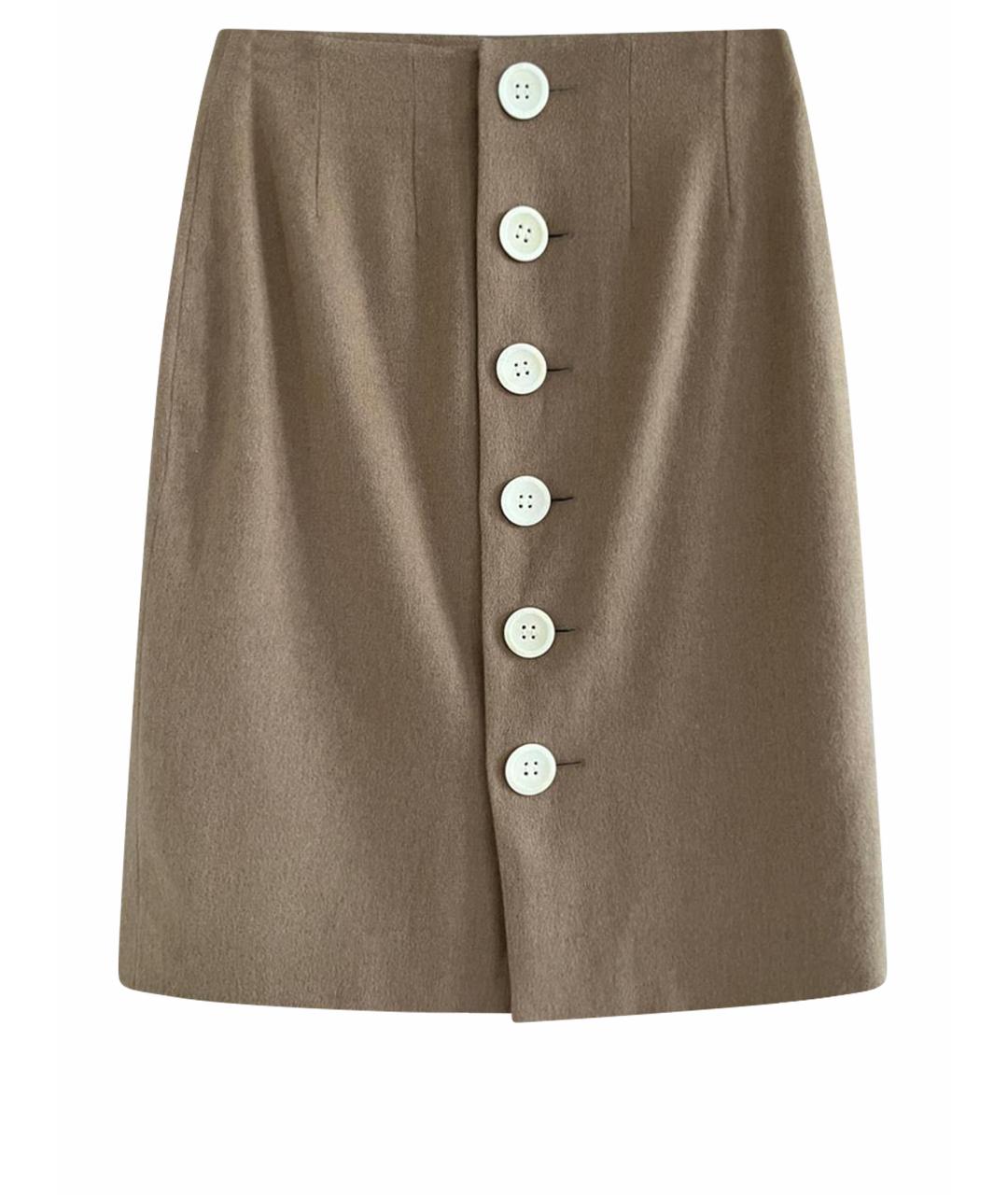 CHRISTIAN DIOR Коричневая юбка миди, фото 1