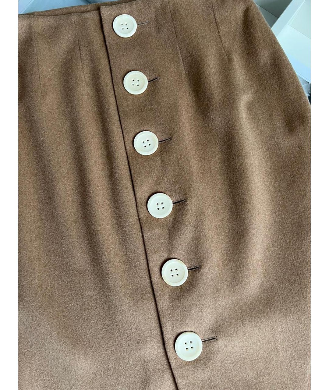CHRISTIAN DIOR Коричневая юбка миди, фото 4
