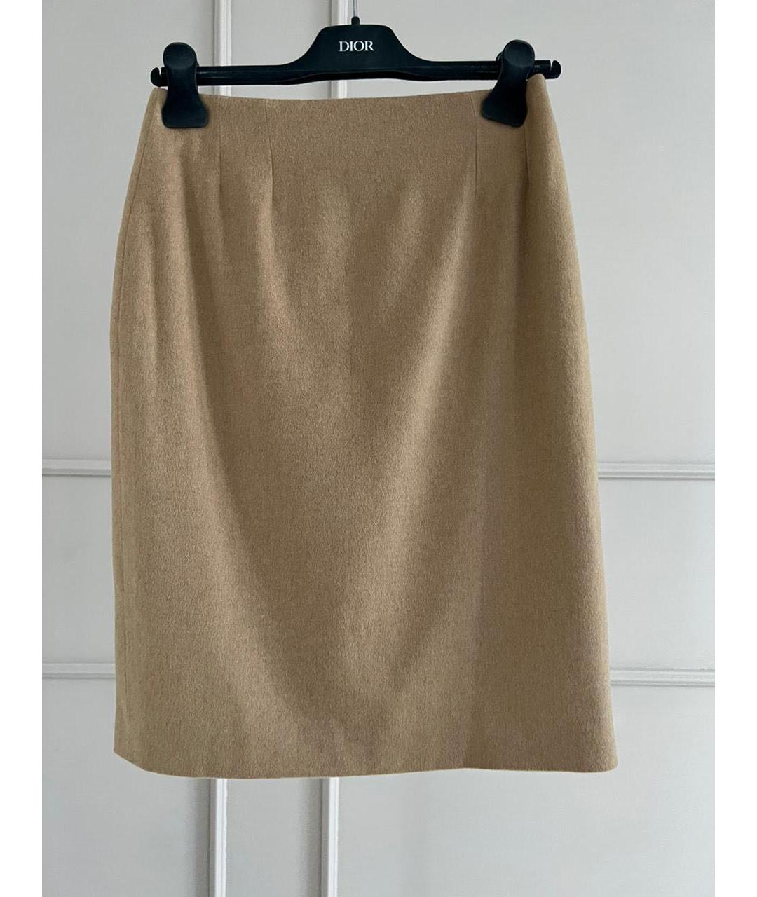 CHRISTIAN DIOR Коричневая юбка миди, фото 2