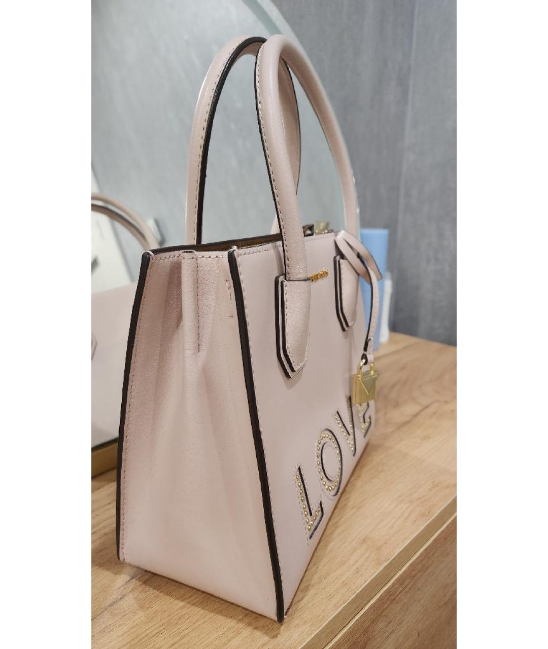MICHAEL KORS Розовая кожаная сумка с короткими ручками, фото 2