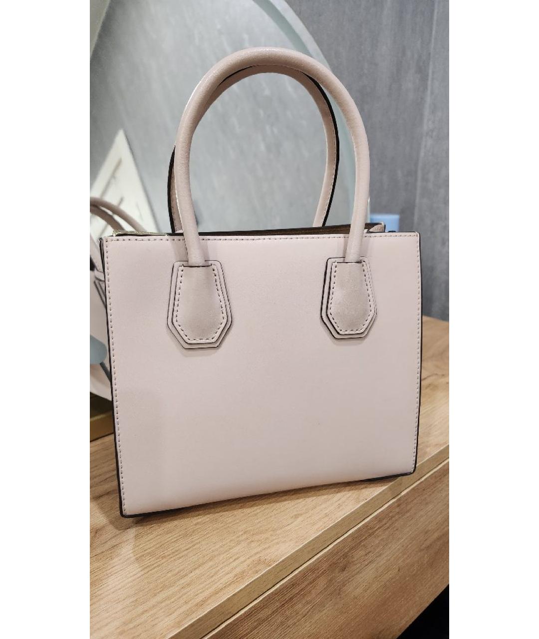 MICHAEL KORS Розовая кожаная сумка с короткими ручками, фото 3