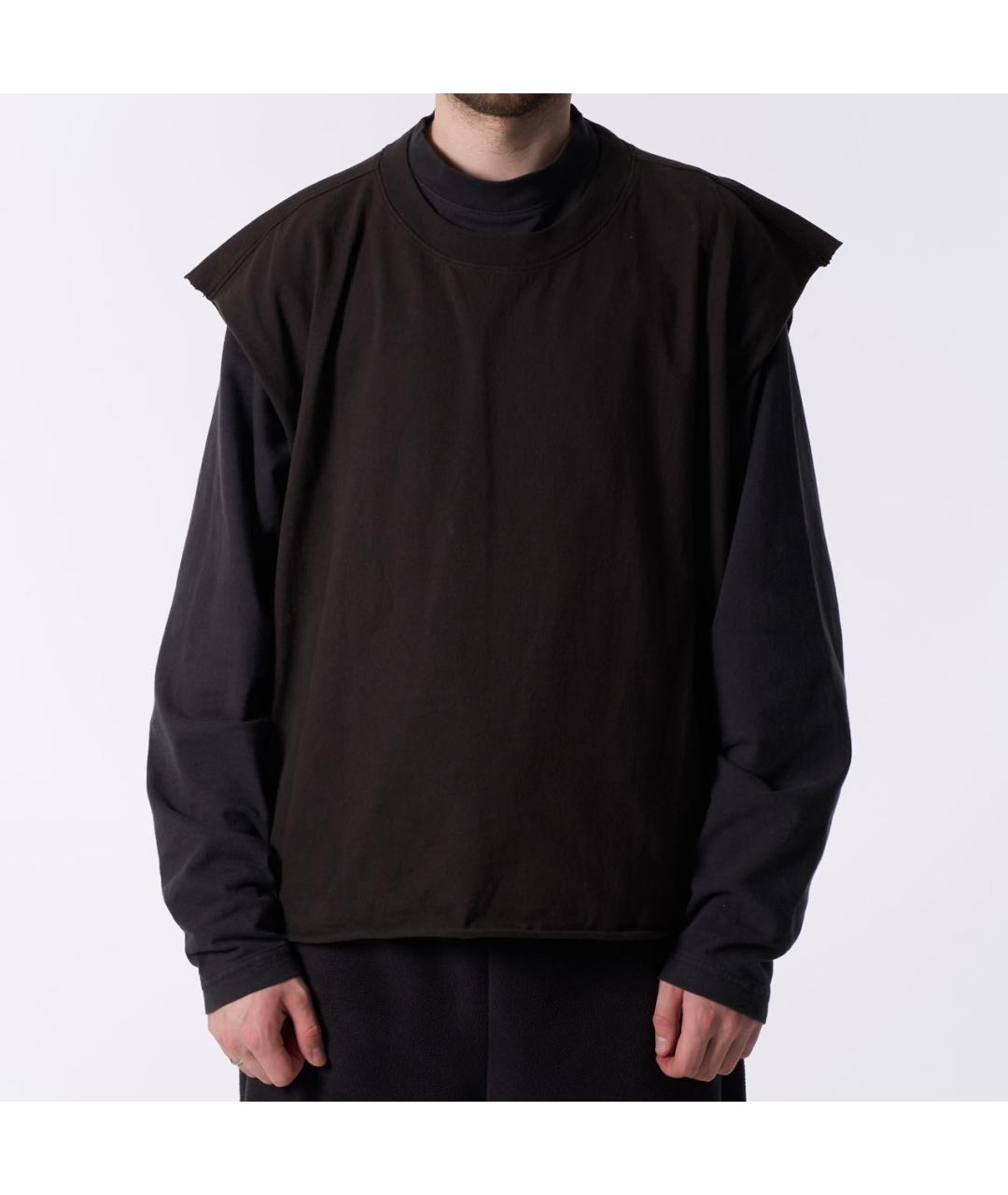YEEZY Черная хлопковая майка, фото 6