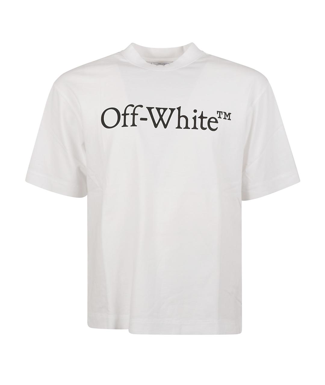 OFF-WHITE Белая хлопковая футболка, фото 1