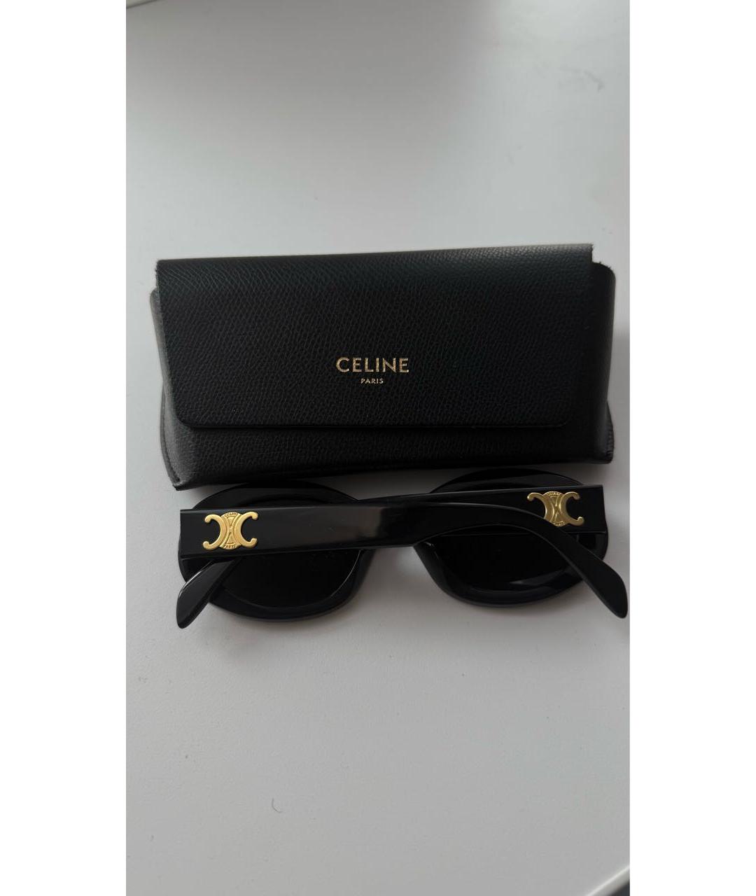 CELINE Черные пластиковые солнцезащитные очки, фото 5
