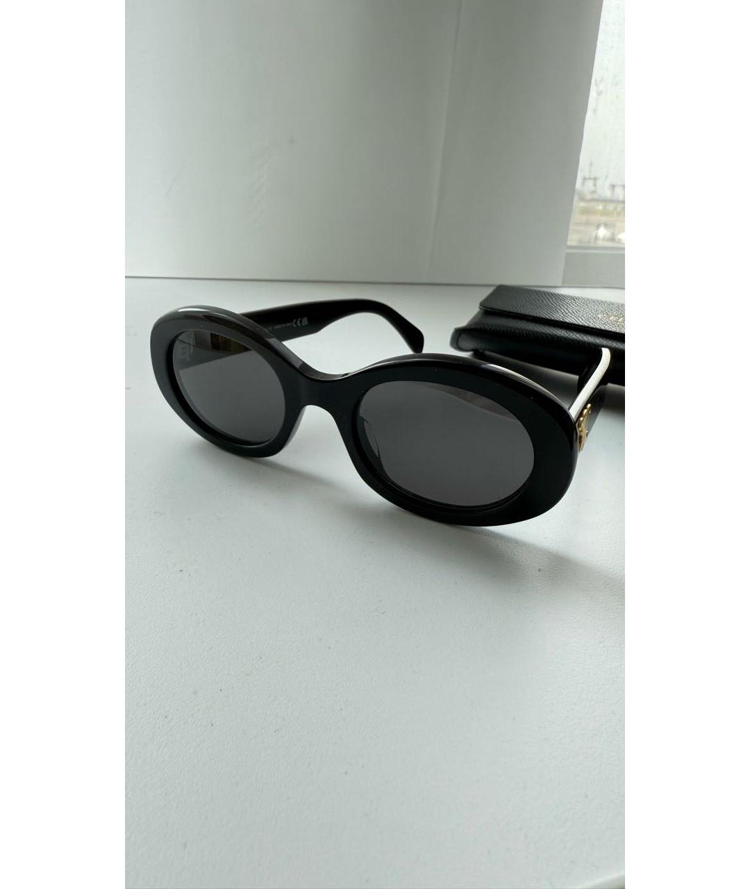 CELINE Черные пластиковые солнцезащитные очки, фото 6