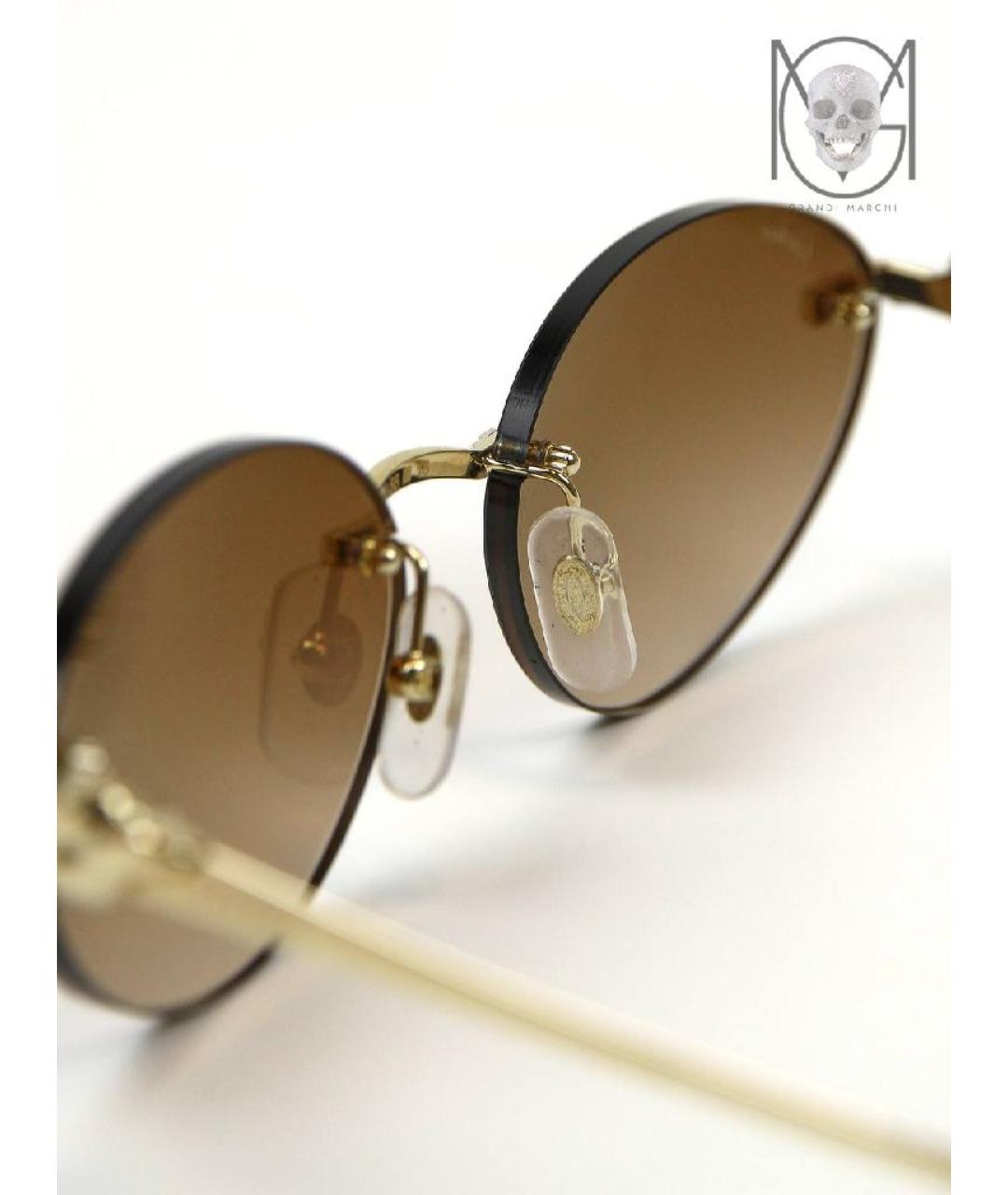 CARTIER Золотые металлические солнцезащитные очки, фото 5