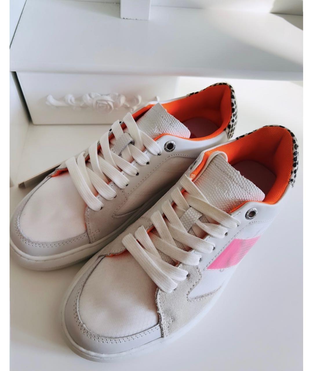 CALVIN KLEIN Белые кожаные кеды, фото 2
