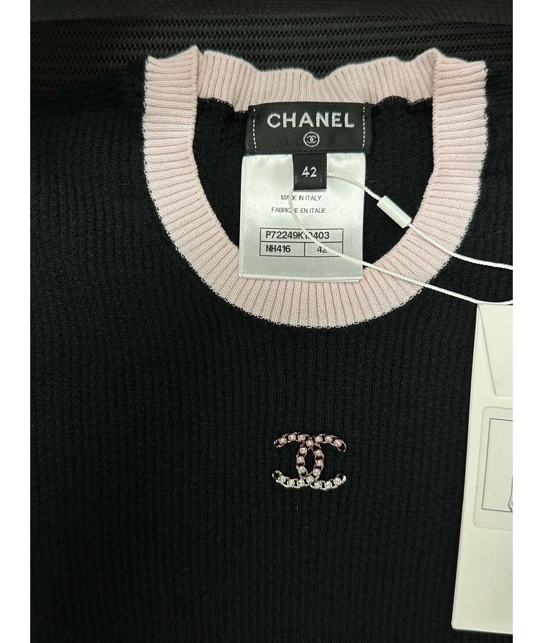 CHANEL Черная футболка, фото 3