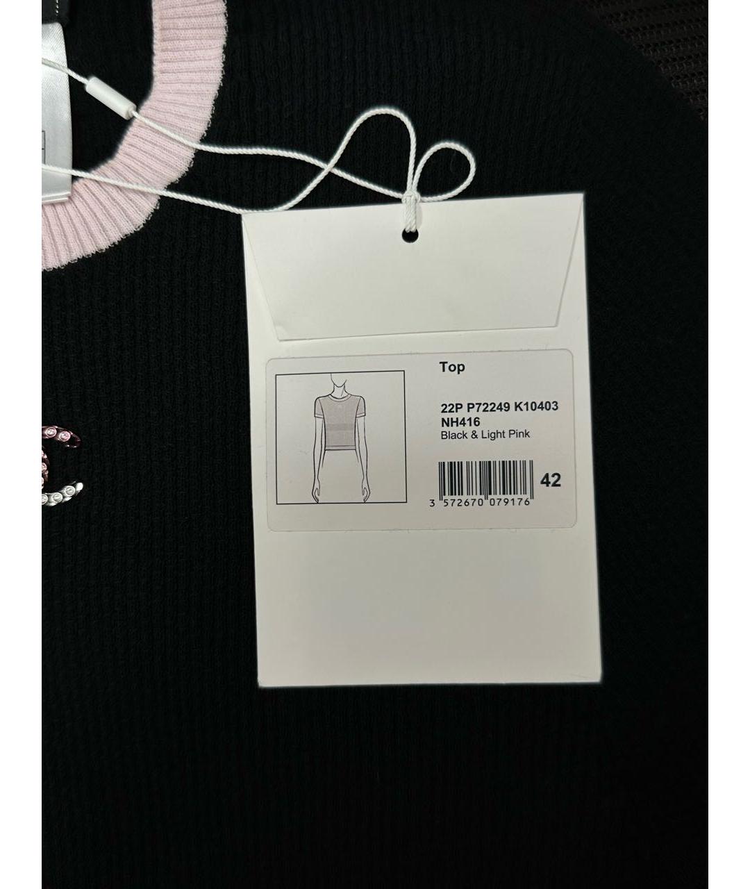 CHANEL Черная футболка, фото 4