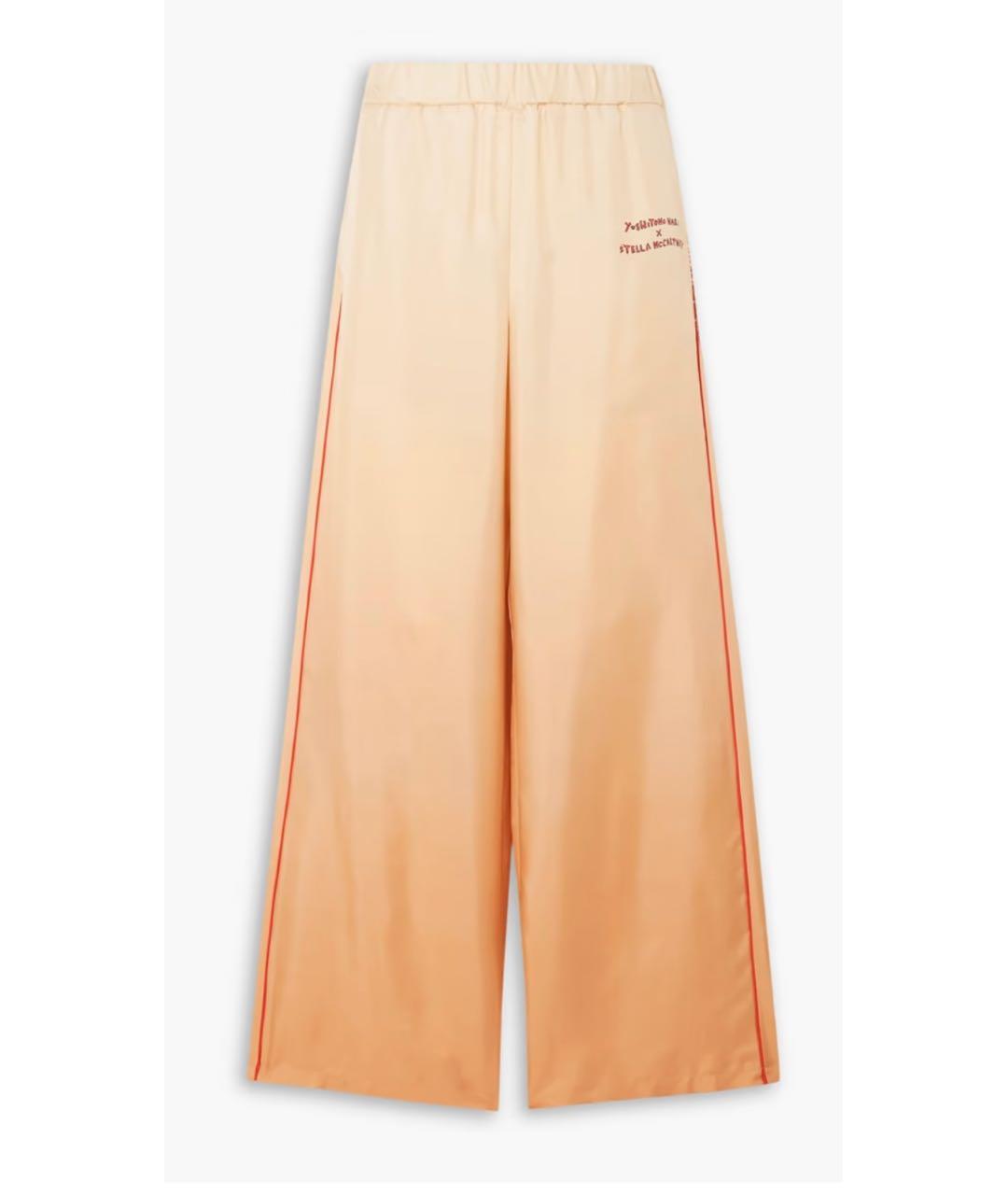STELLA MCCARTNEY Оранжевое шелковые брюки широкие, фото 5