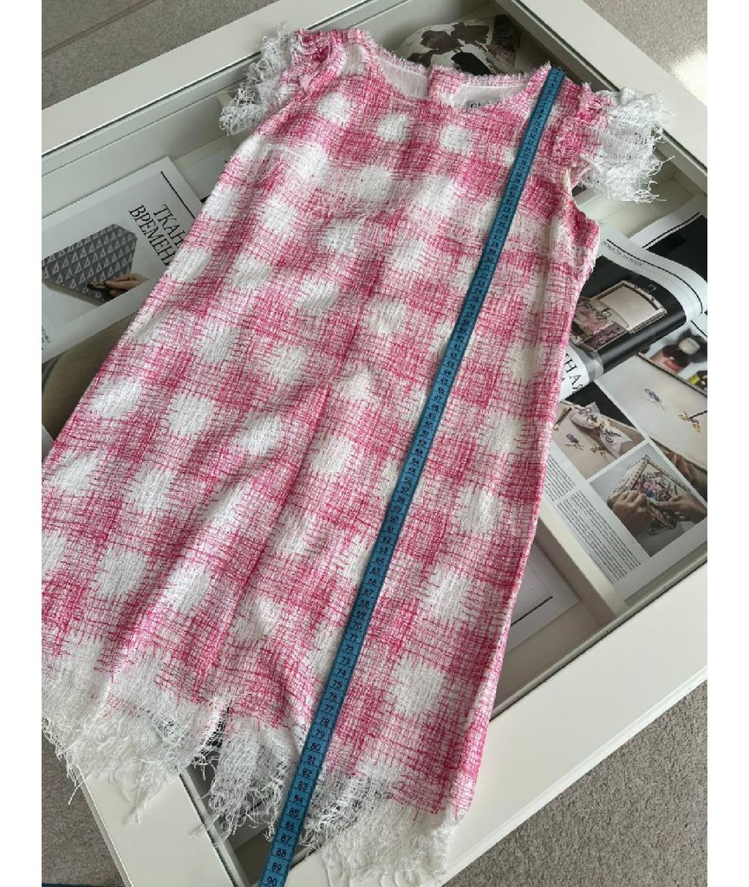 CHANEL Розовое хлопковое повседневное платье, фото 8