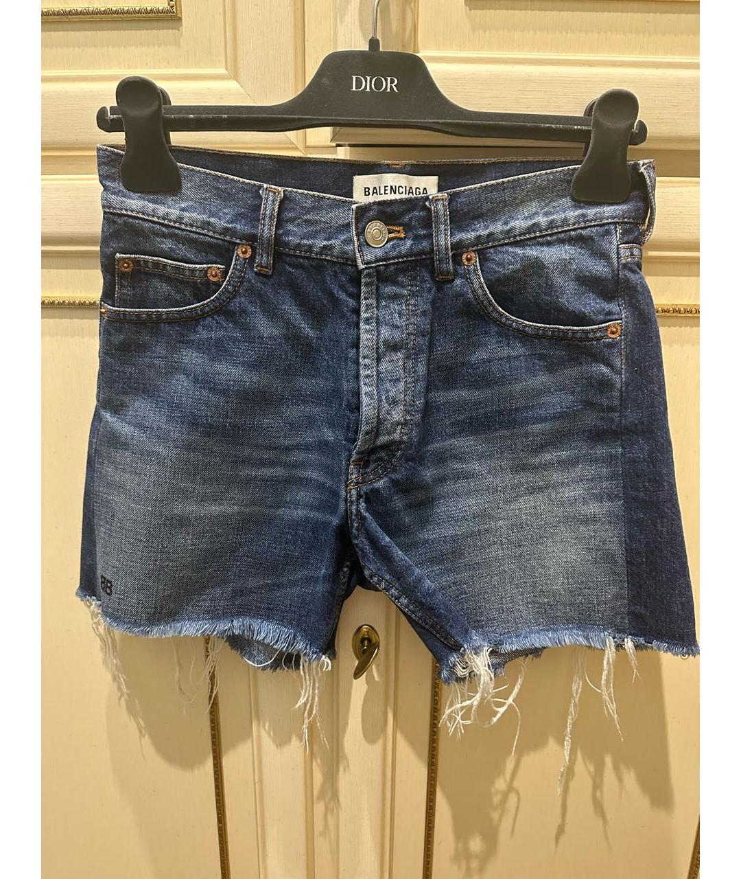 BALENCIAGA Синие хлопковые шорты, фото 9