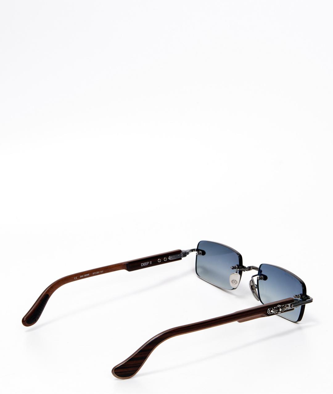 CHROME HEARTS Коричневые деревянные солнцезащитные очки, фото 2