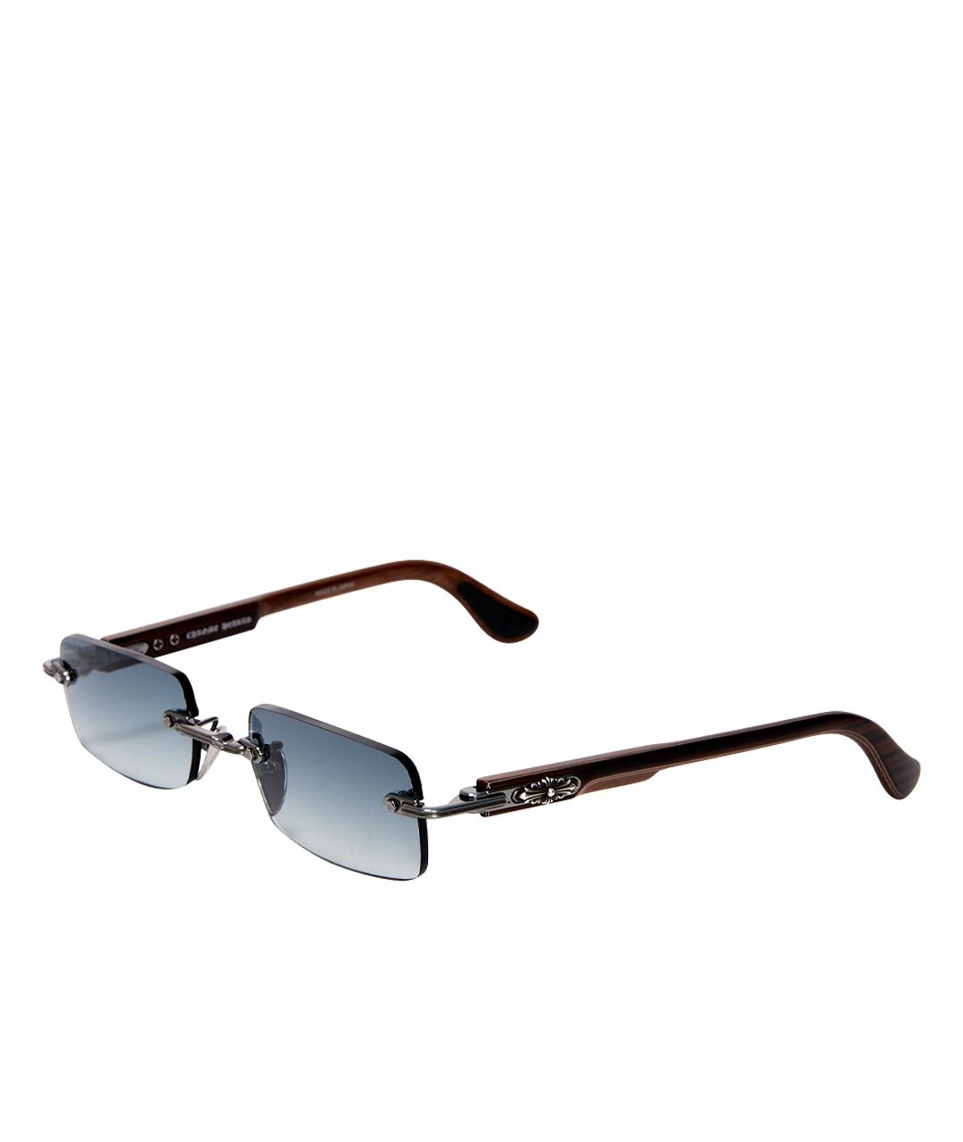 CHROME HEARTS Коричневые деревянные солнцезащитные очки, фото 1