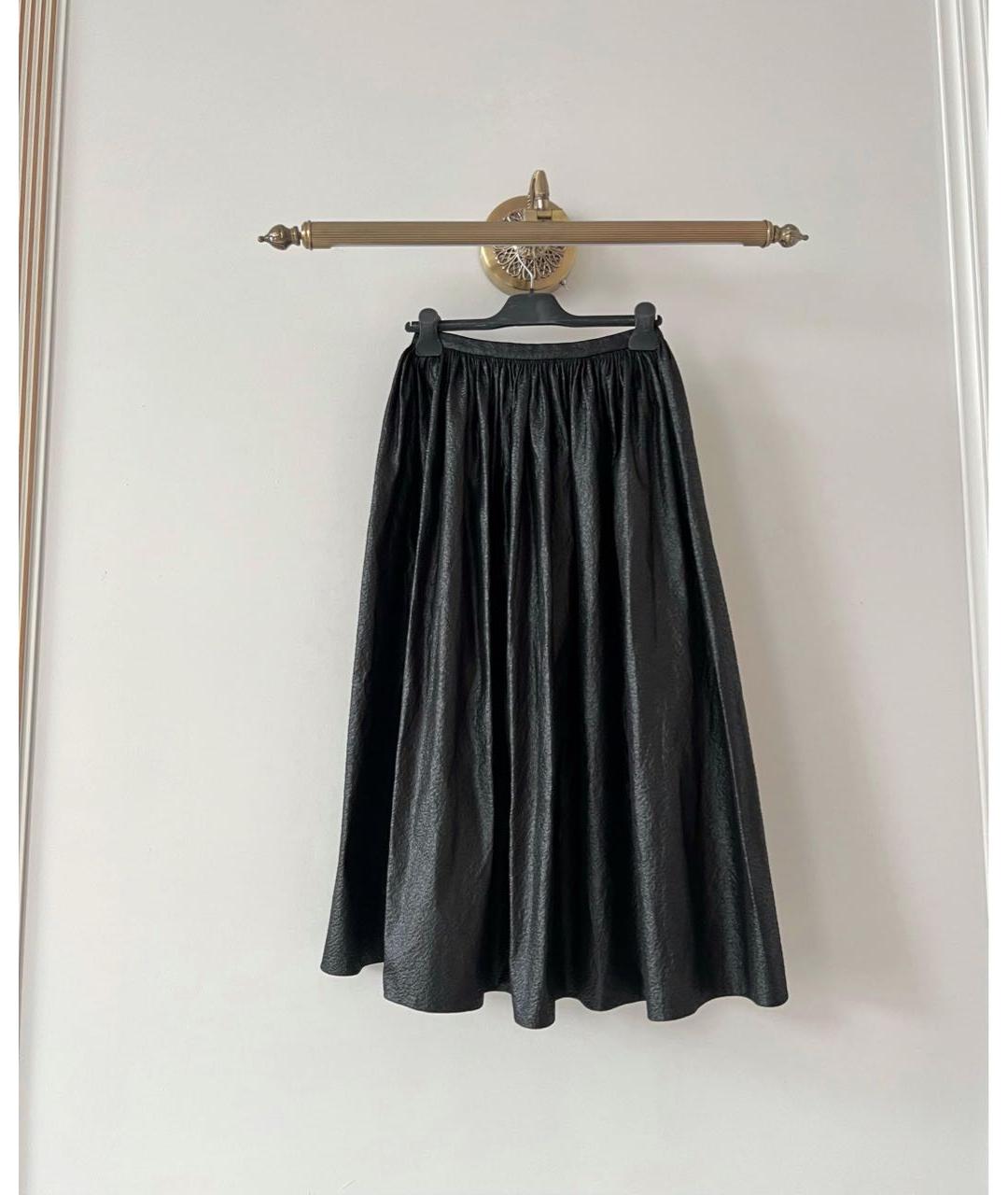 CHRISTIAN DIOR Черная полиэстеровая юбка макси, фото 2