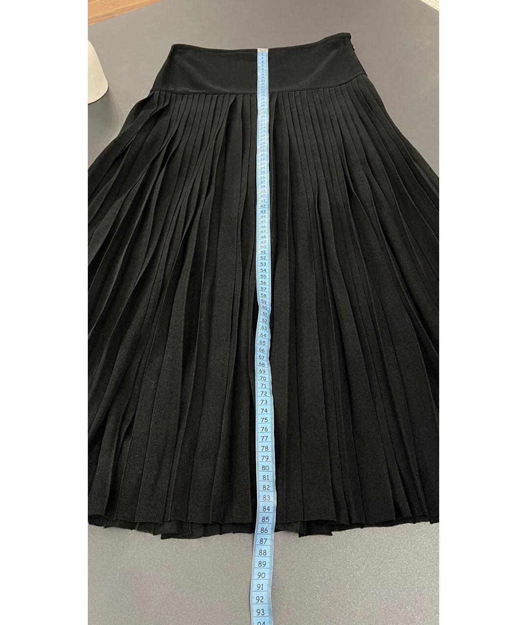 CHRISTIAN DIOR Черная шелковая юбка макси, фото 5