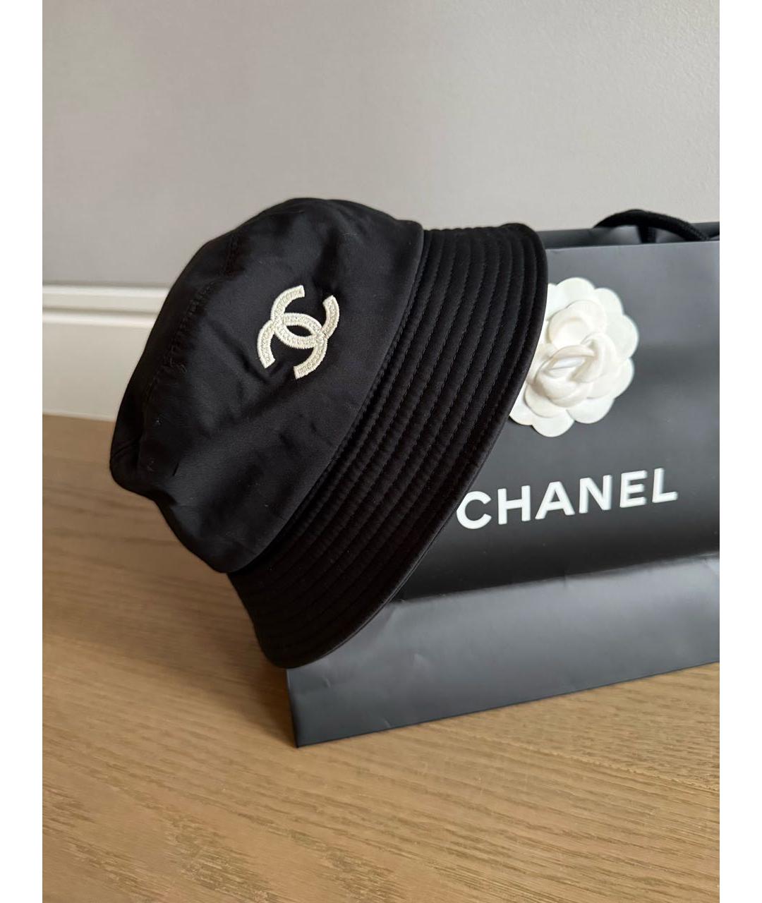 CHANEL Черная хлопковая панама, фото 5