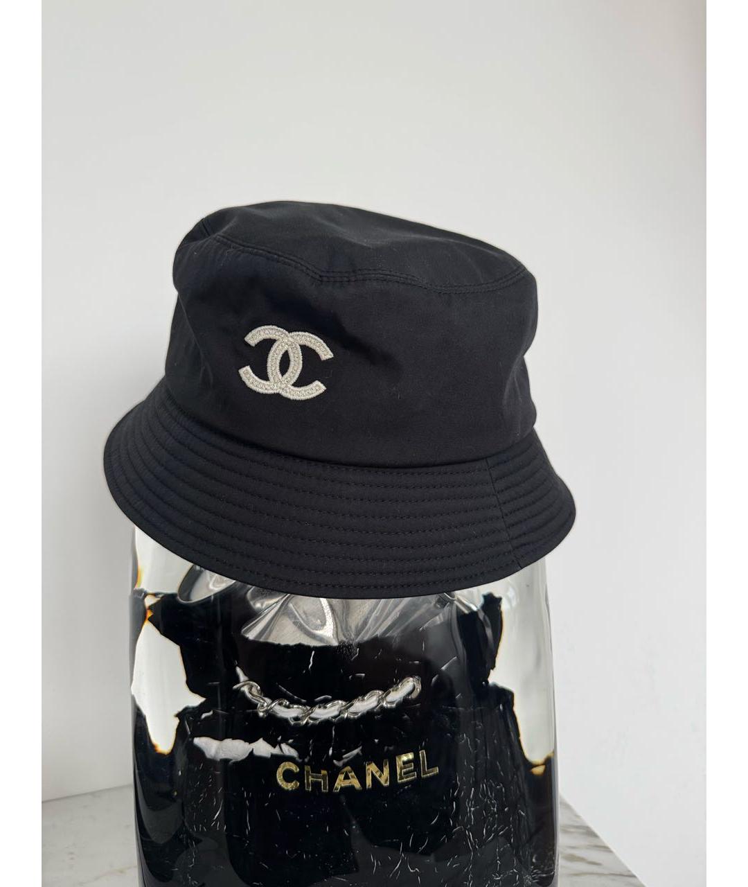 CHANEL Черная хлопковая панама, фото 4