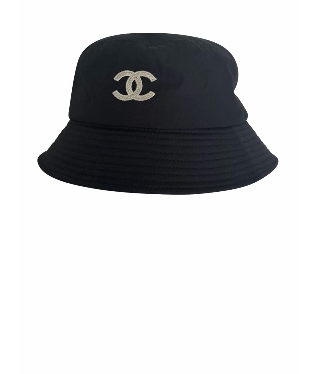 CHANEL Черная хлопковая панама, фото 1