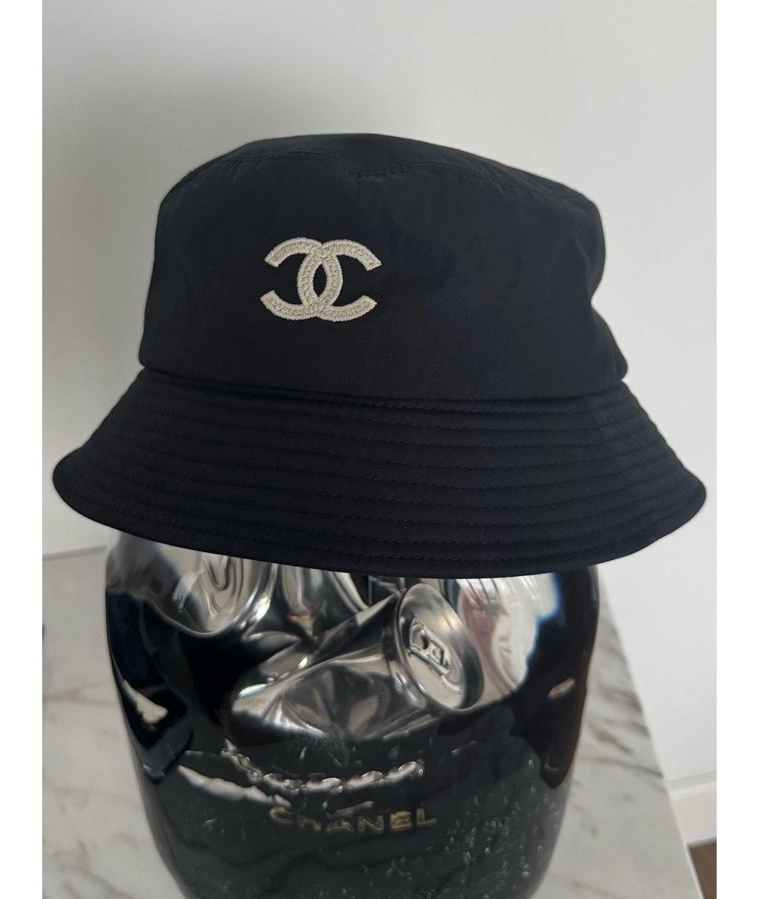 CHANEL Черная хлопковая панама, фото 7