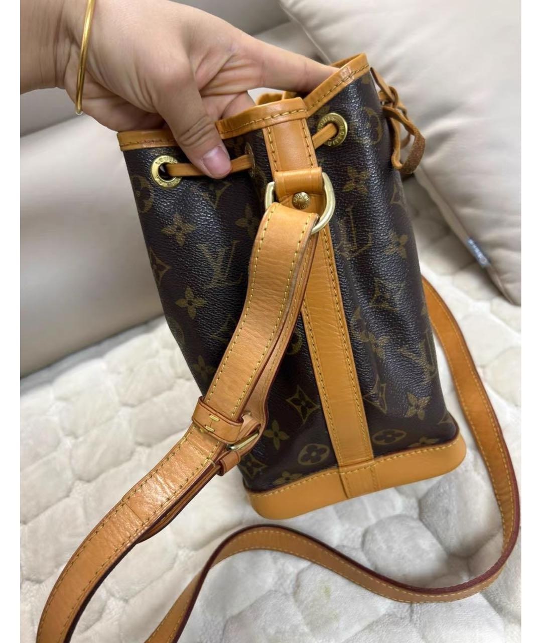 LOUIS VUITTON Коричневая кожаная сумка через плечо, фото 2