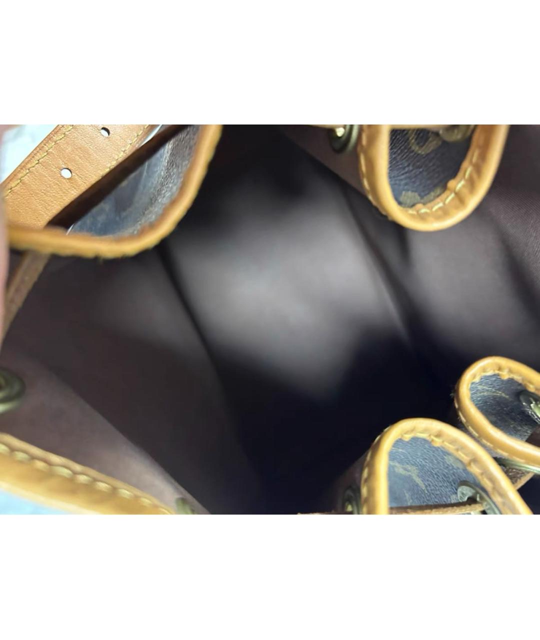 LOUIS VUITTON Коричневая кожаная сумка через плечо, фото 4