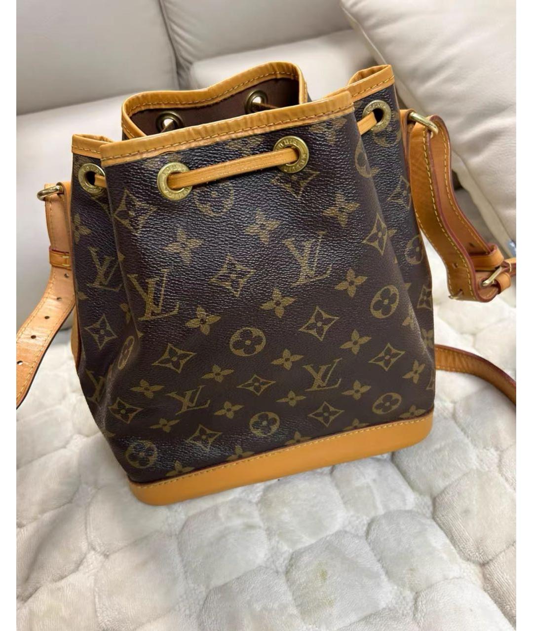 LOUIS VUITTON Коричневая кожаная сумка через плечо, фото 3