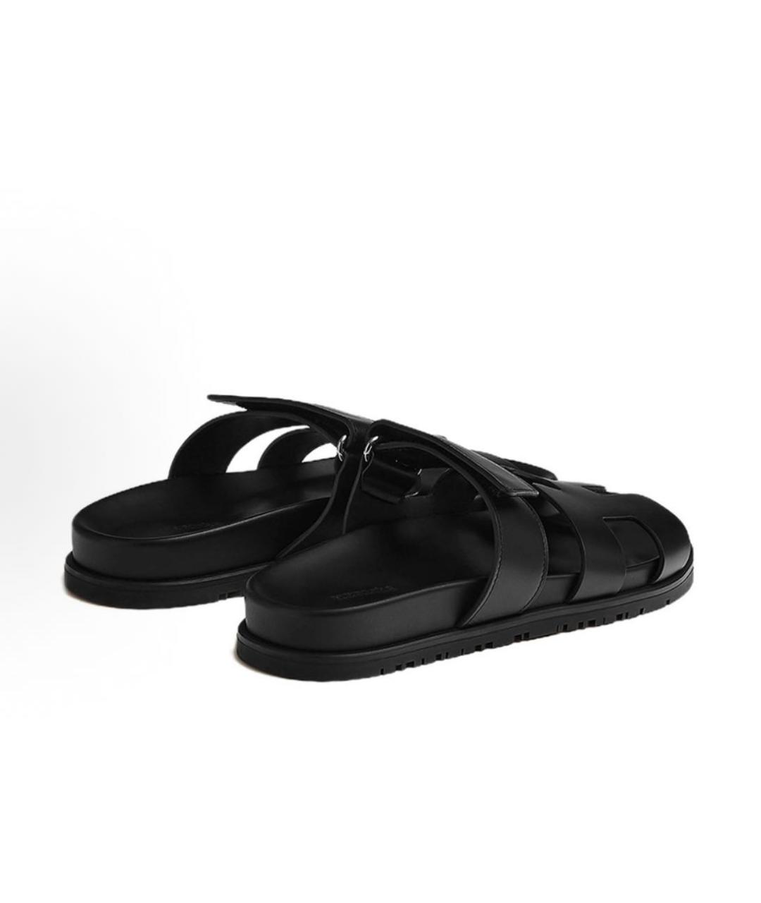 HERMES Черные сандалии, фото 2
