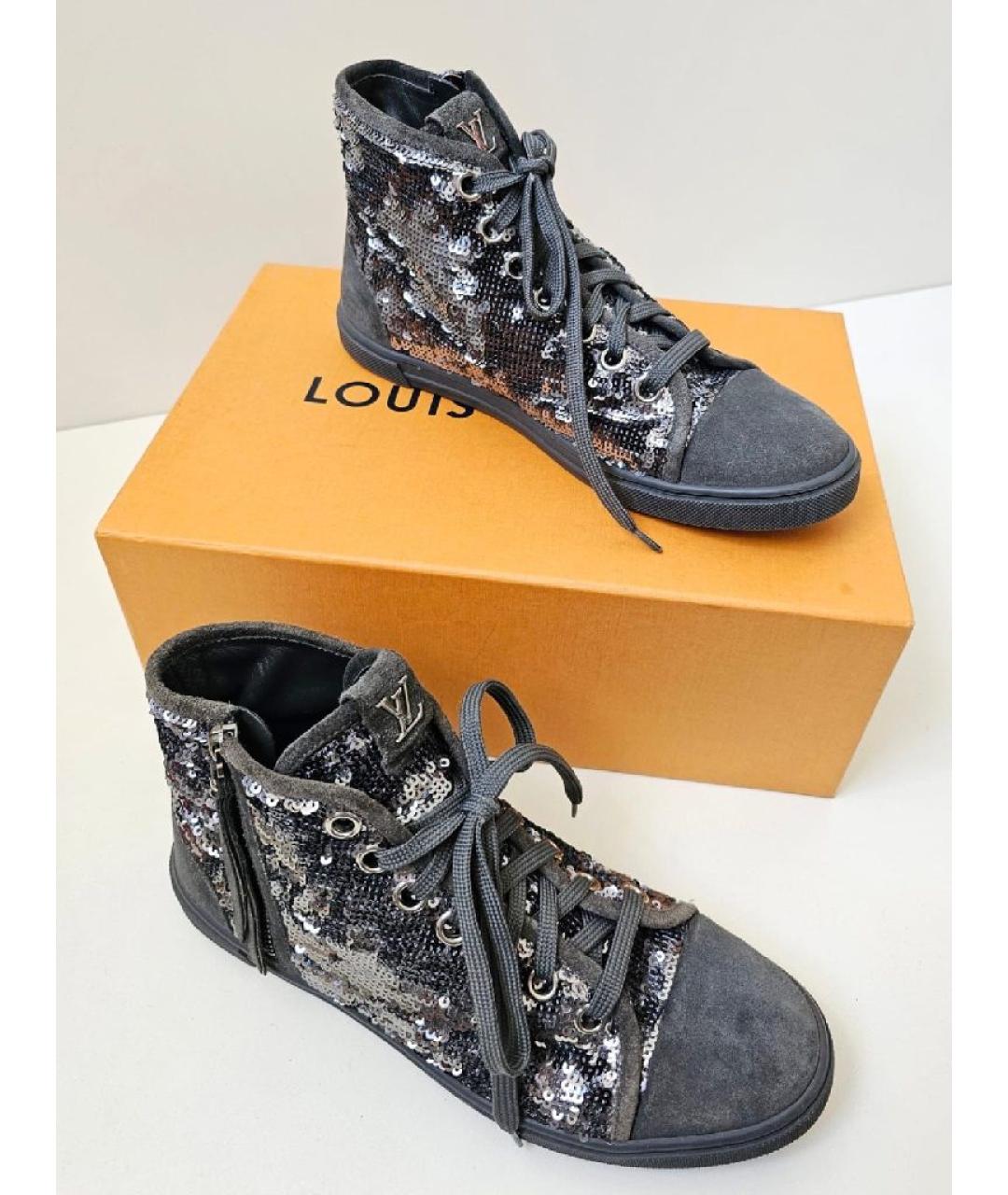 LOUIS VUITTON Черные кожаные ботинки, фото 8