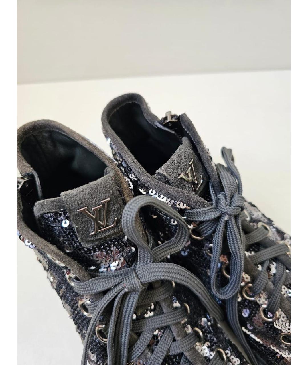 LOUIS VUITTON Черные кожаные ботинки, фото 3