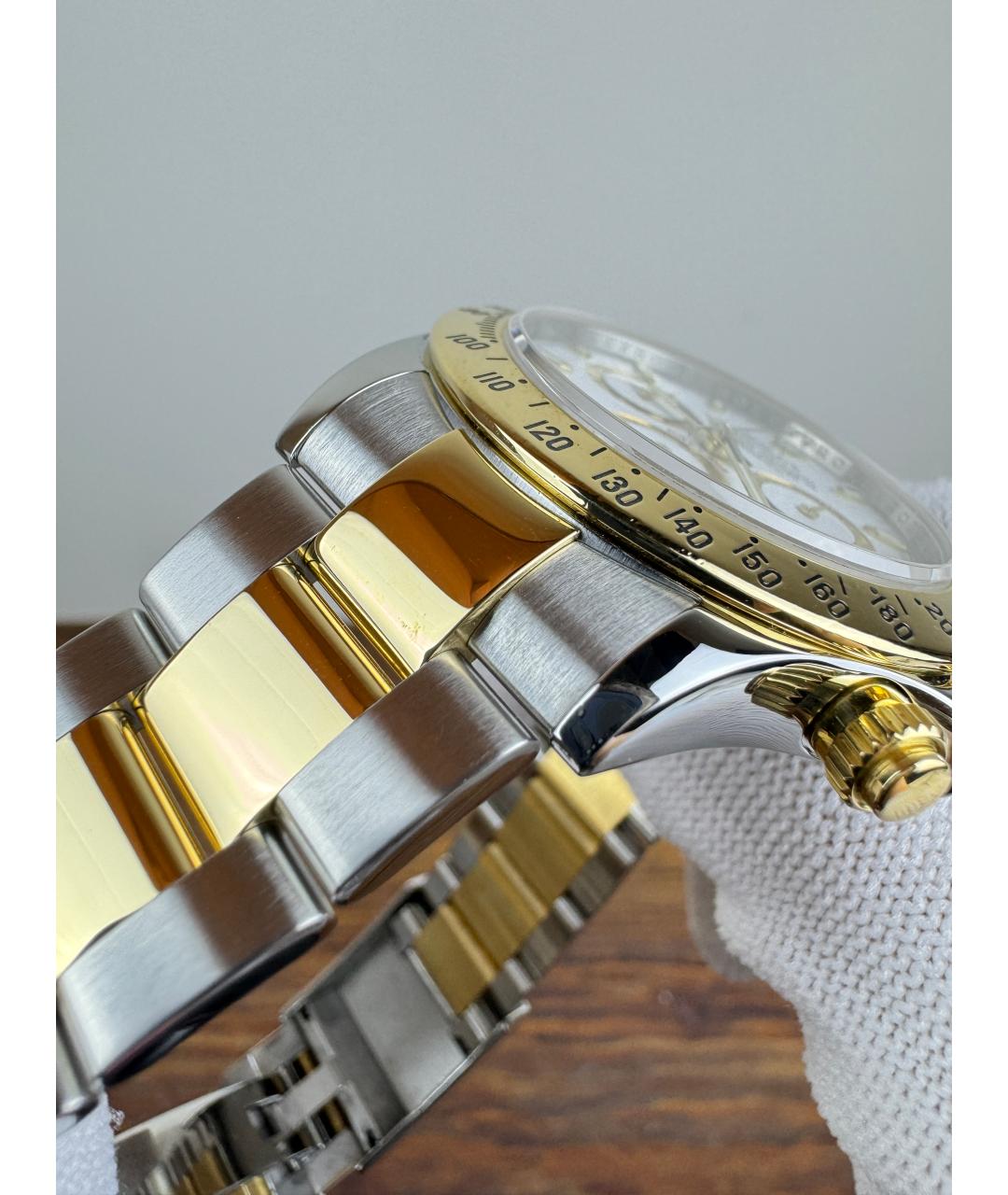 ROLEX Белые часы из желтого золота, фото 6