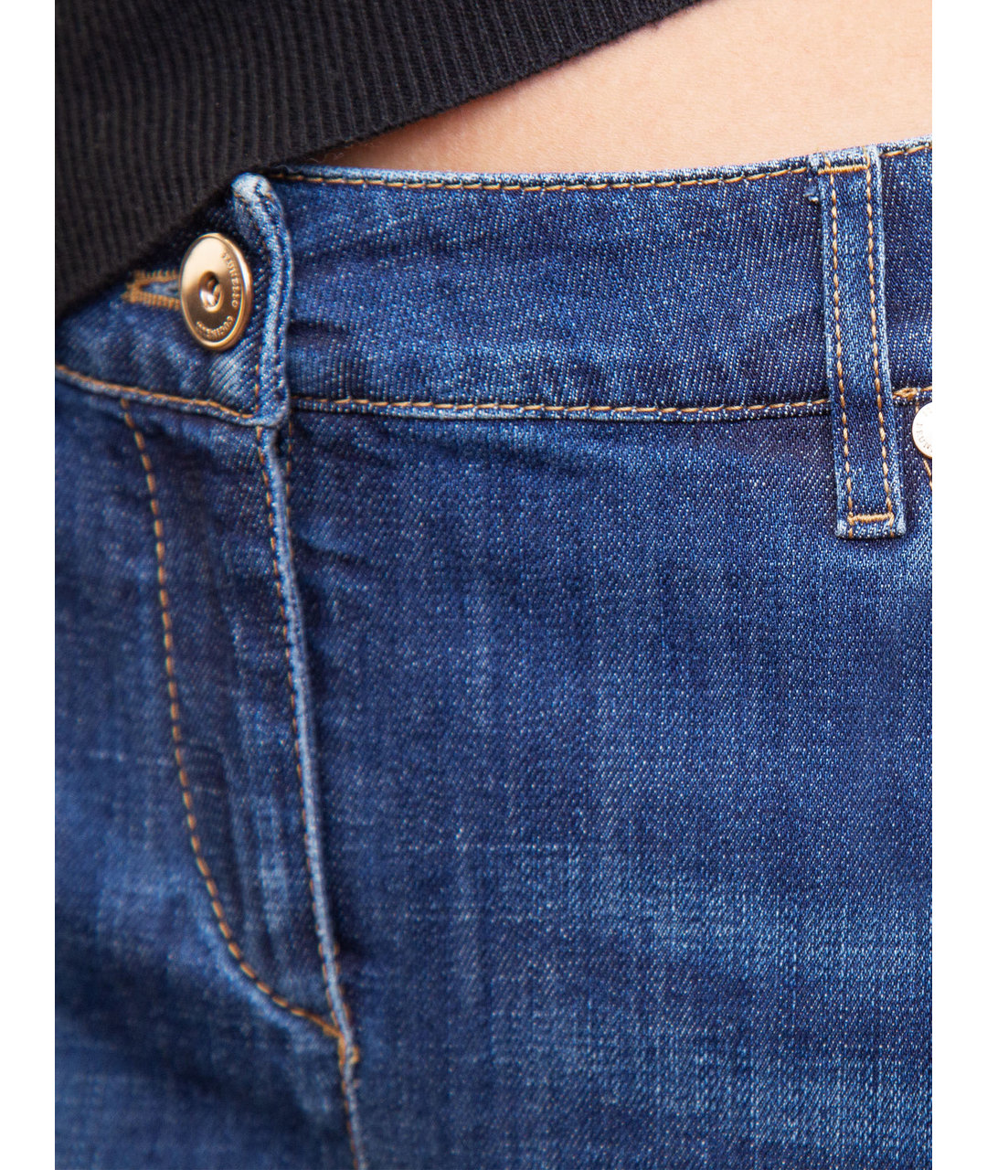 ERMANNO SCERVINO Синие хлопковые джинсы слим, фото 4