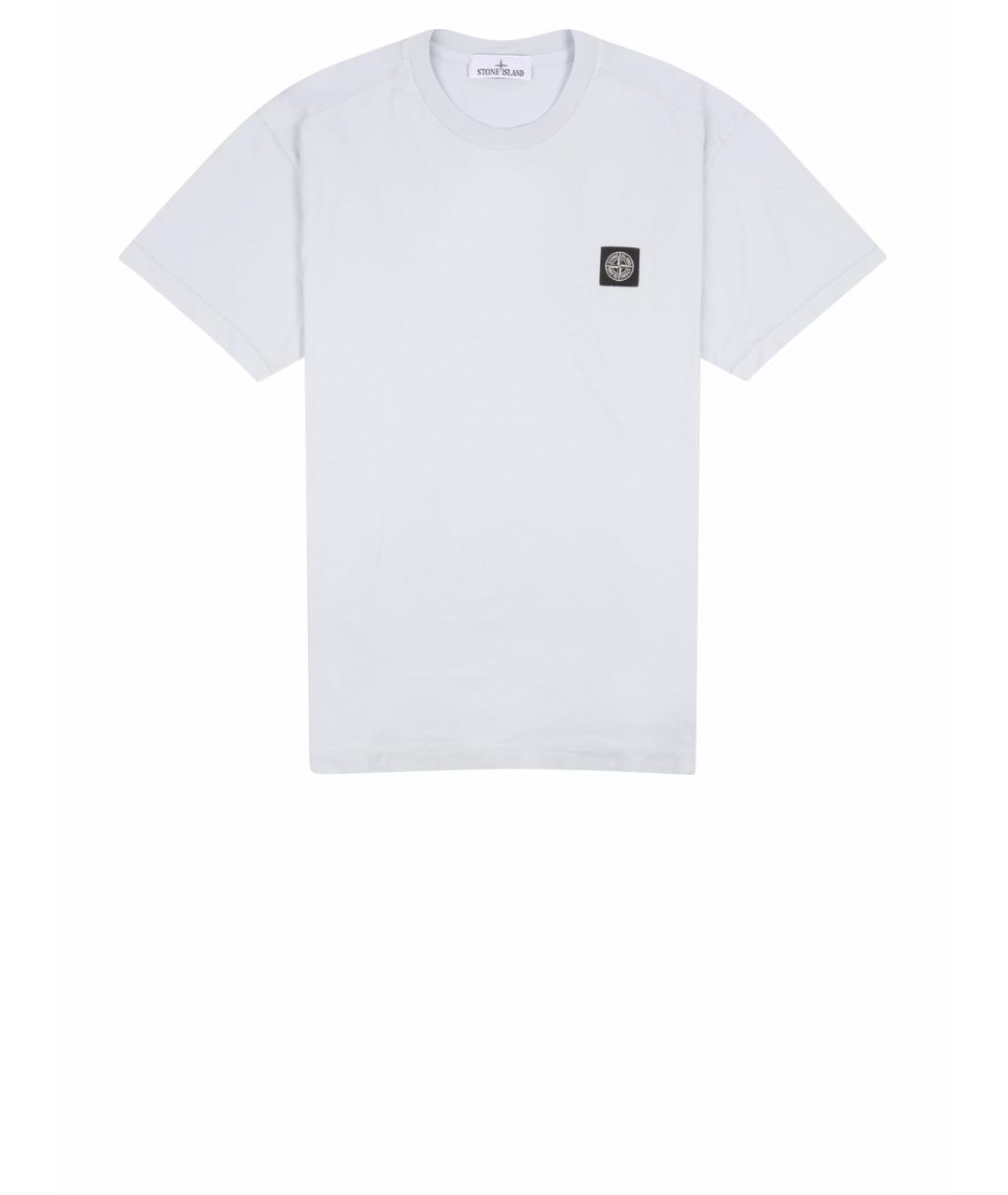 STONE ISLAND Голубая хлопковая футболка, фото 1