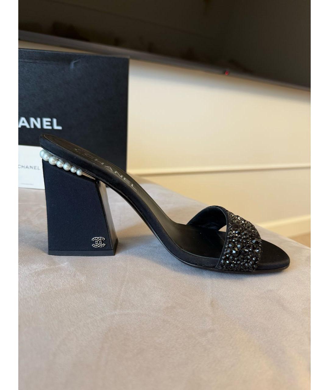 CHANEL Черные мюли, фото 9