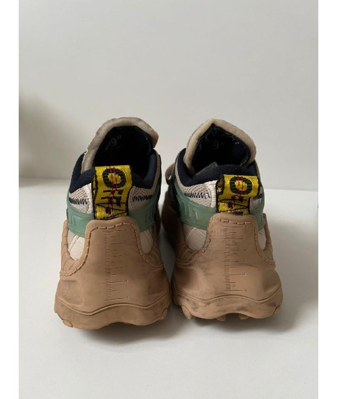 OFF-WHITE Коричневые кожаные кроссовки, фото 4