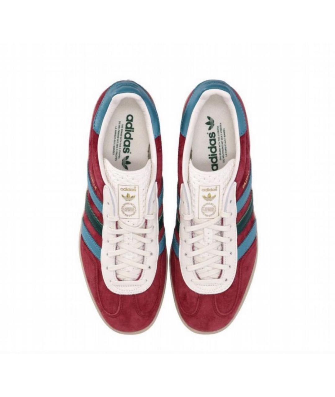 ADIDAS Бордовые замшевые кроссовки, фото 3
