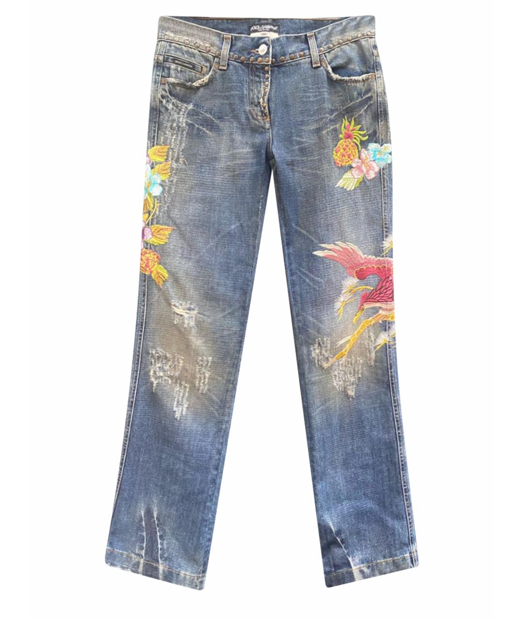 DOLCE&GABBANA Хлопковые прямые джинсы, фото 1