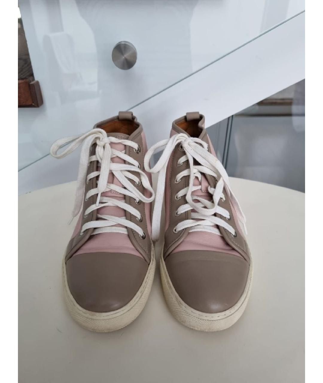RALPH LAUREN Коралловые кожаные кеды, фото 2