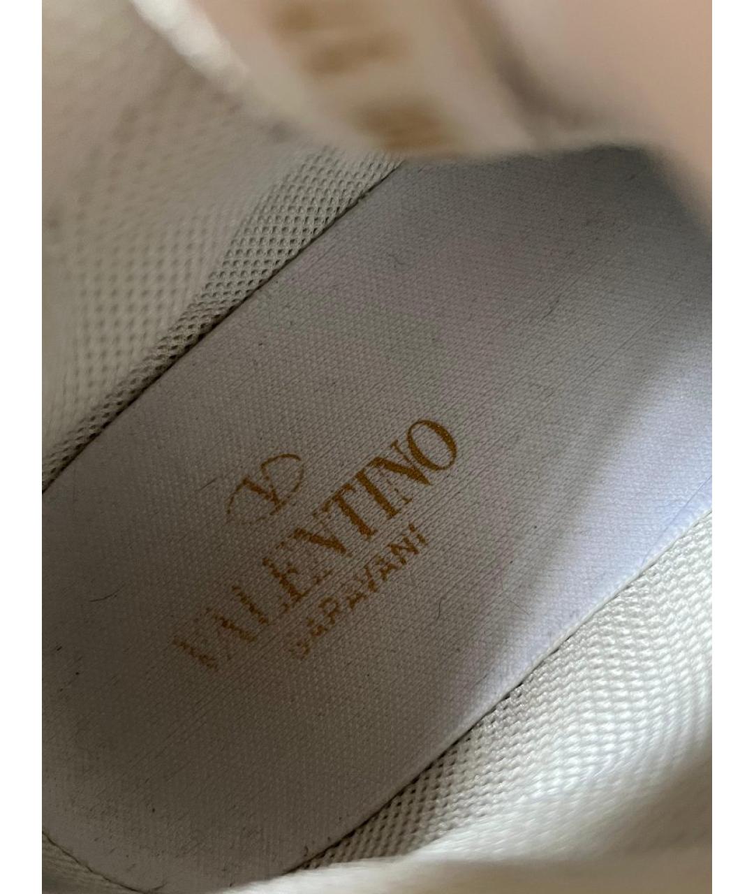 VALENTINO Белые кожаные кроссовки, фото 8