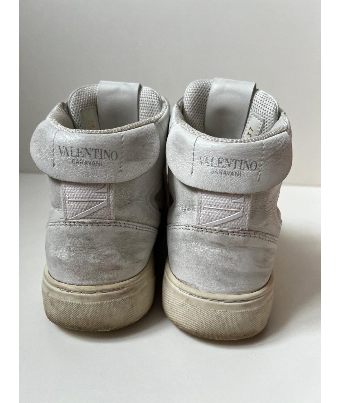 VALENTINO Белые кожаные кроссовки, фото 4