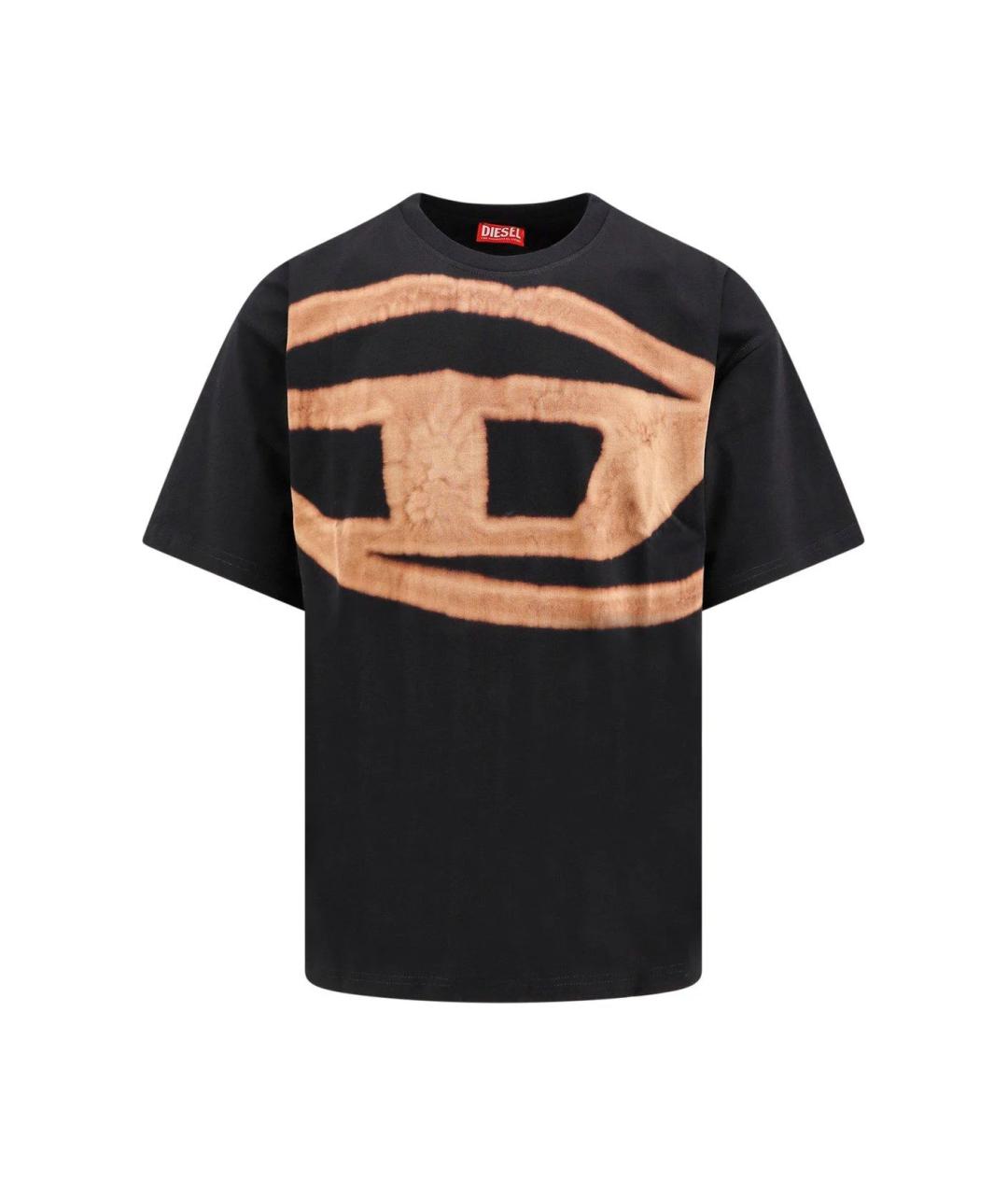 DIESEL Черная хлопковая футболка, фото 1