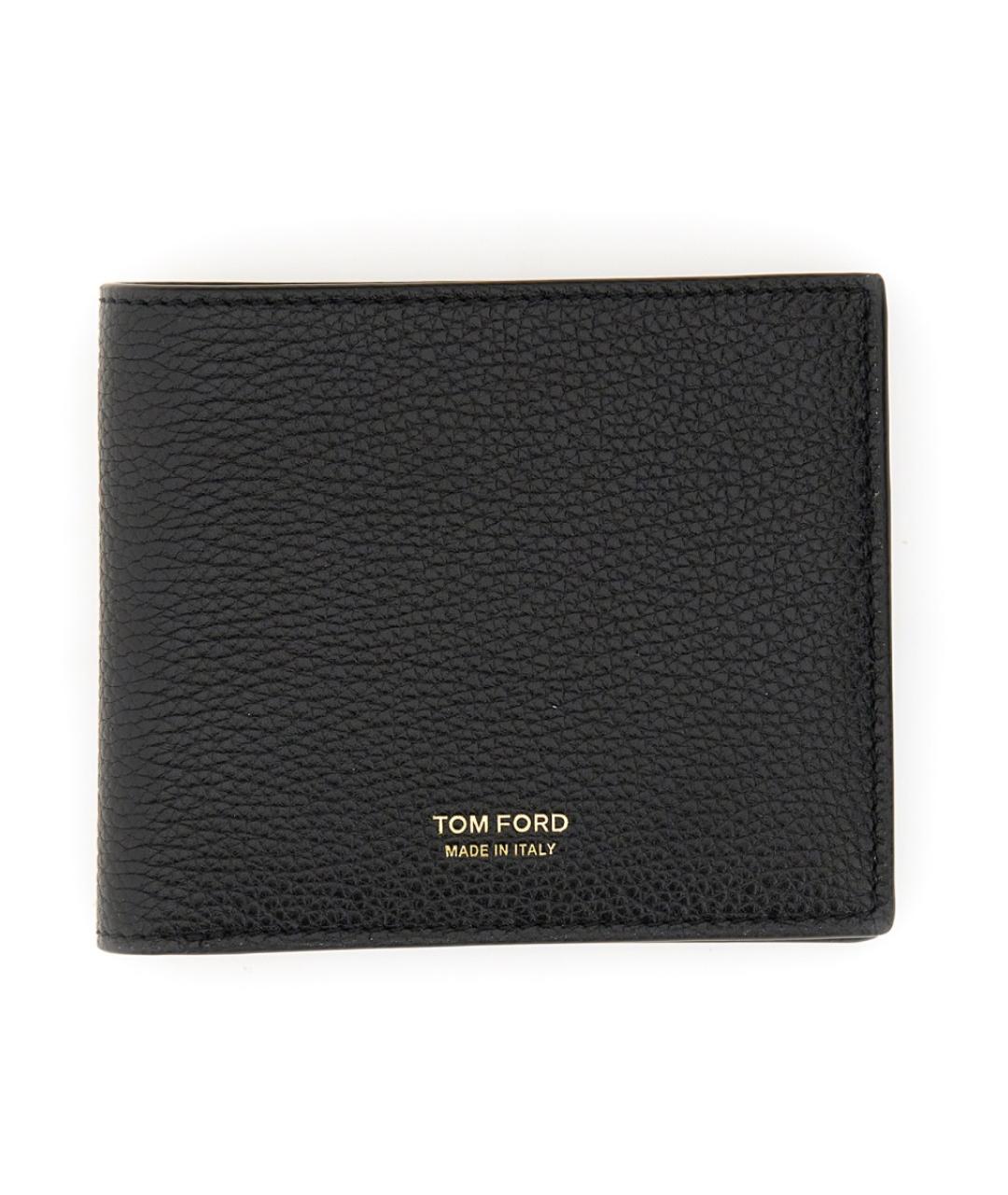 TOM FORD Черный кожаный кошелек, фото 1