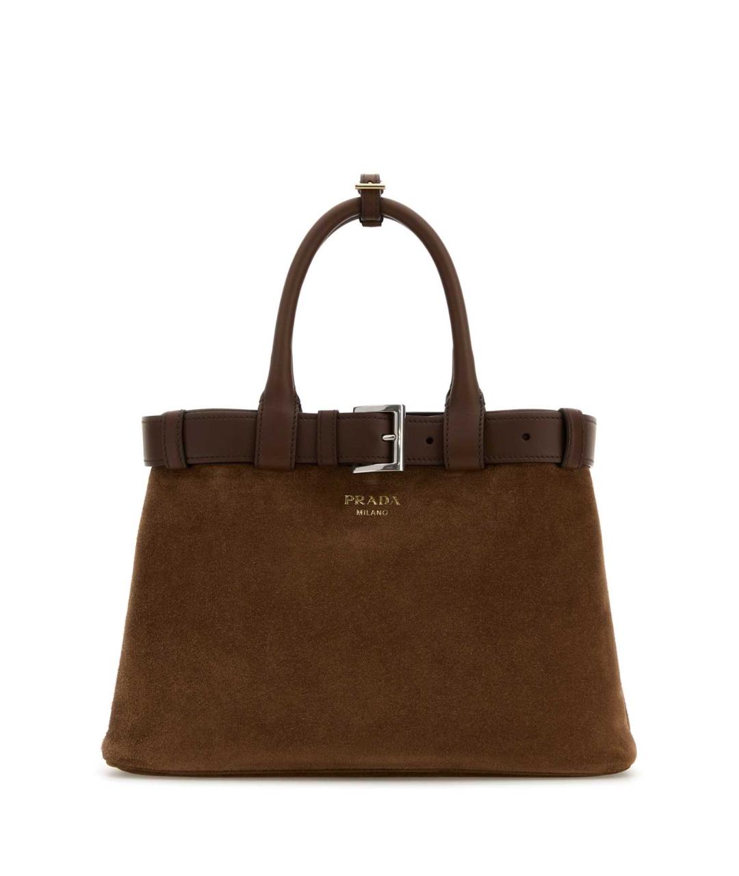 PRADA Коричневая кожаная сумка тоут, фото 1